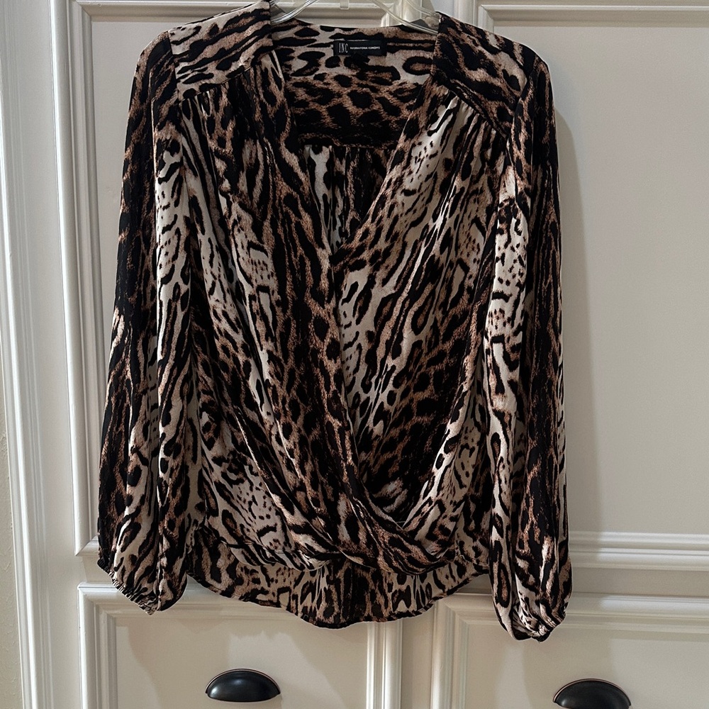INC International Concepts Animal Print Blouse